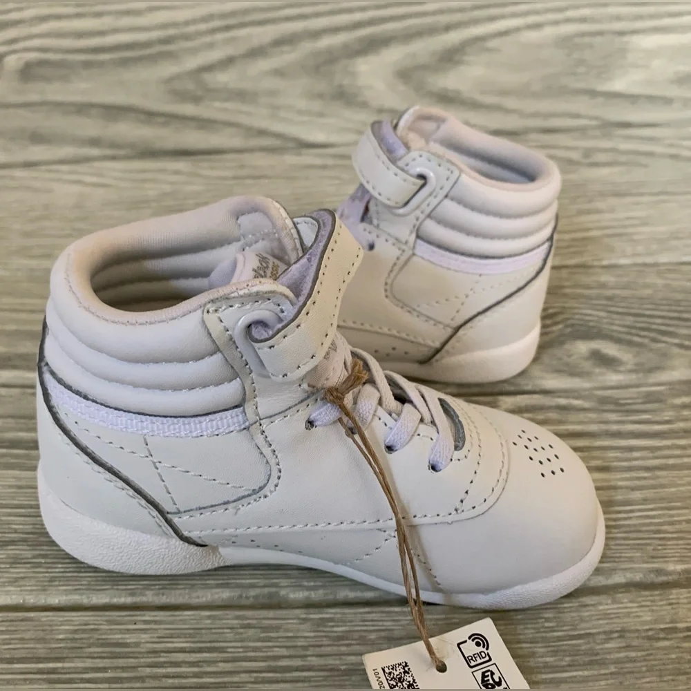 REEBOK KIDS FREESTYLE HI TODDLER WHITE SIZE 6 - Picture 4 of 13